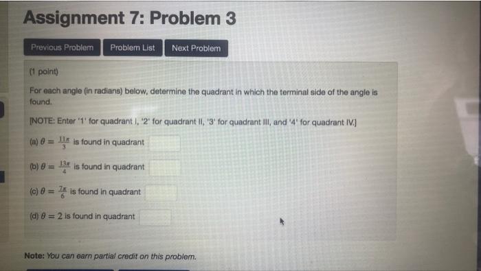 Solved Assignment 7: Problem 3 Previous Problem Problem List | Chegg.com