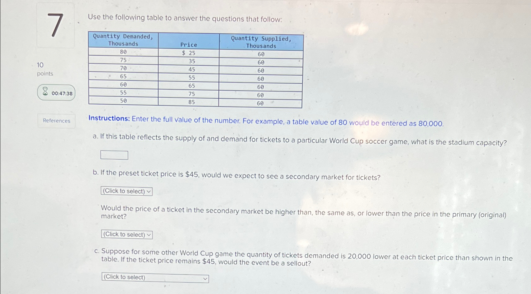 Solved Use the following table to answer the questions that | Chegg.com