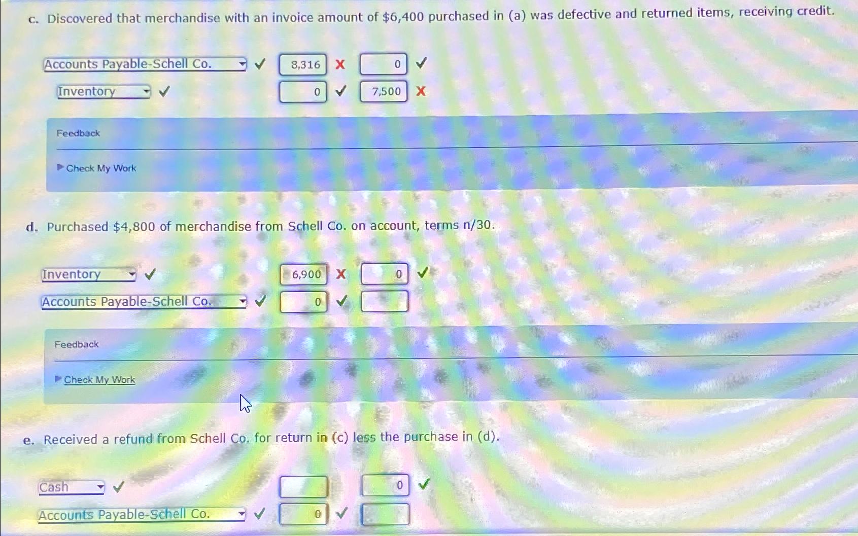 Solved c. ﻿Discovered that merchandise with an invoice