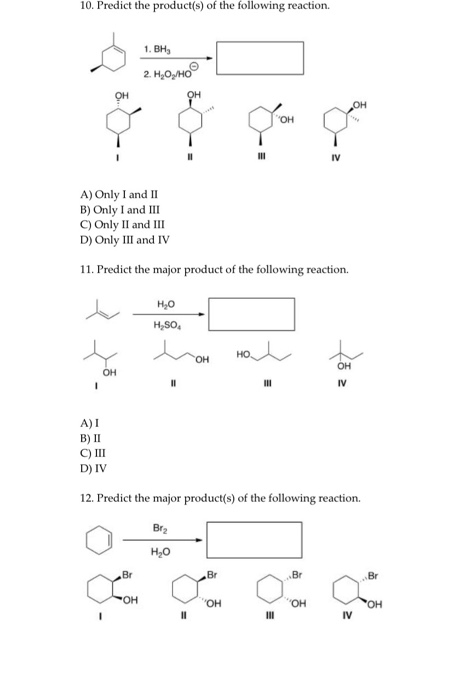 Solved 10. Predict the product(s) of the following reaction. | Chegg.com