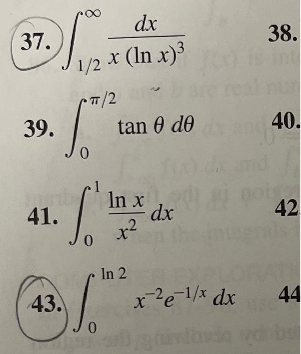 Solved 8 8 evaluating improper integrals the integrals in chegg