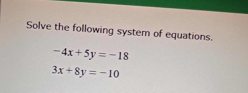 Solved Solve the following system of | Chegg.com