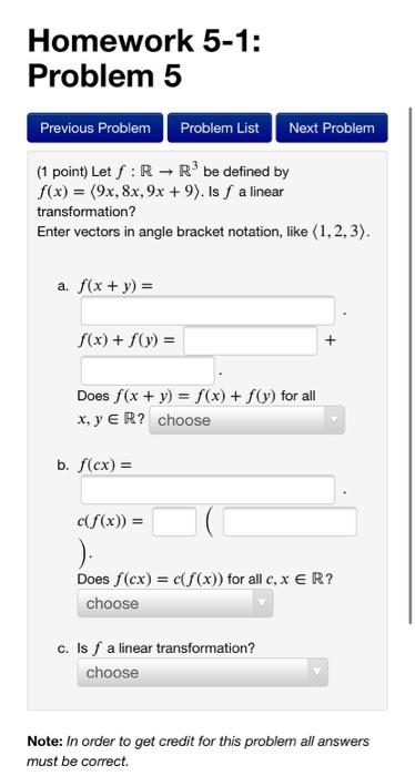 Solved Homework 5-1: Problem 4 Previous Problem Problem List | Chegg.com