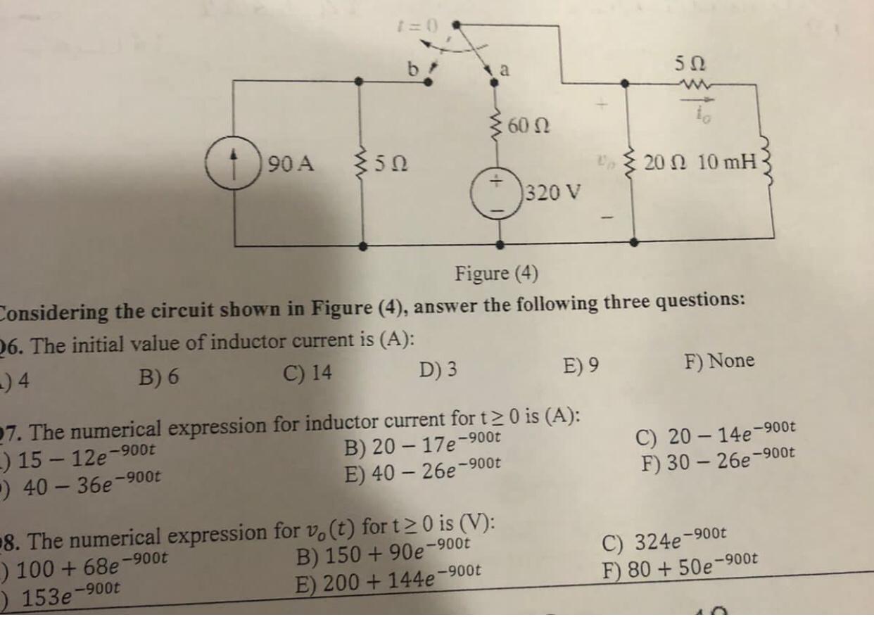 Solved Figure (4)Considering The Circuit Shown In Figure | Chegg.com