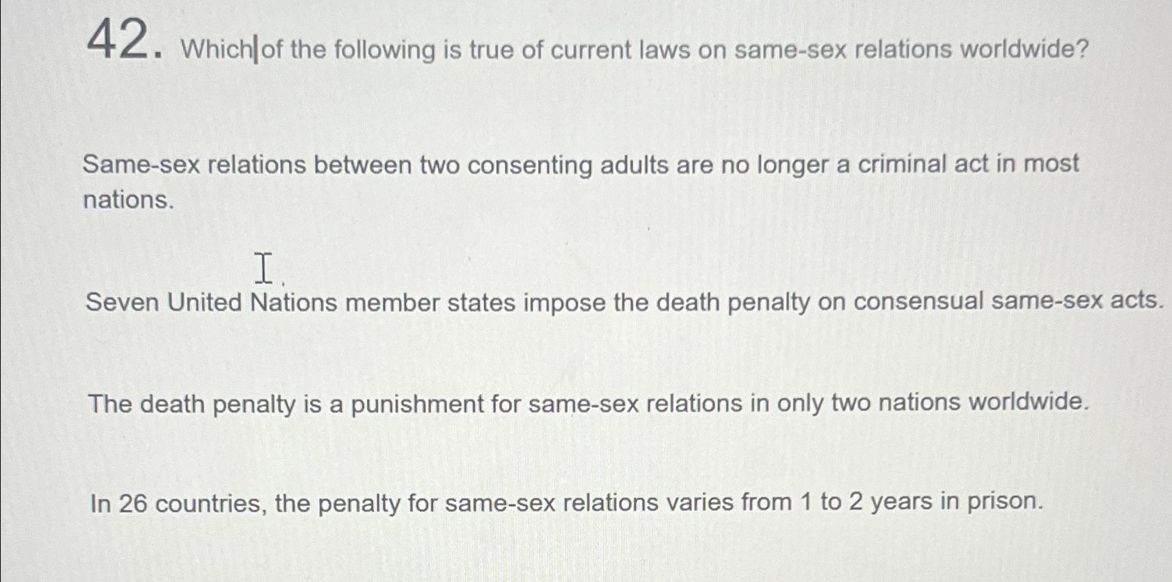 Solved Which|of the following is true of current laws on | Chegg.com