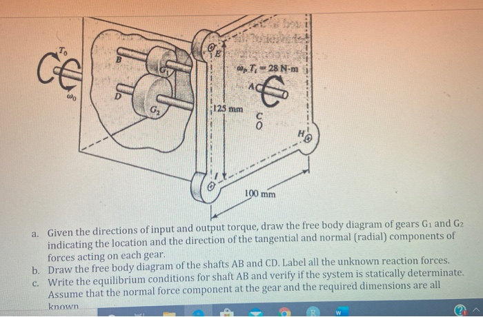 3. Shown below is a simple gear box with two shafts | Chegg.com