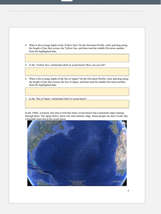 Part 1 A Brief Look At The Ocean Floor In Google Chegg Com