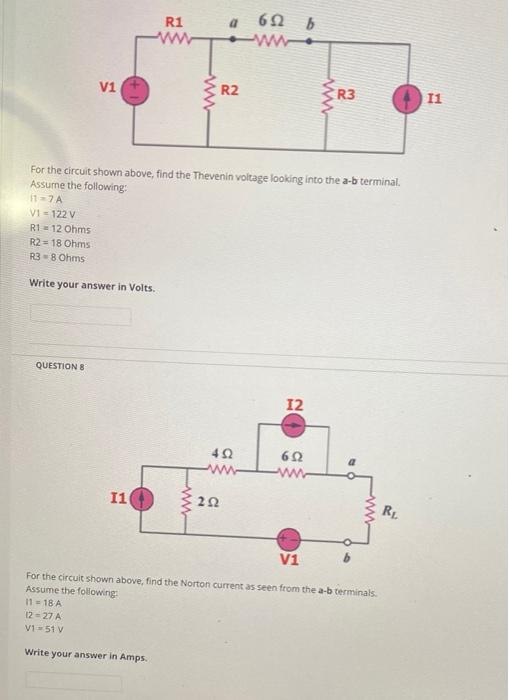 Solved For the circuit shown above, find the Thevenin | Chegg.com
