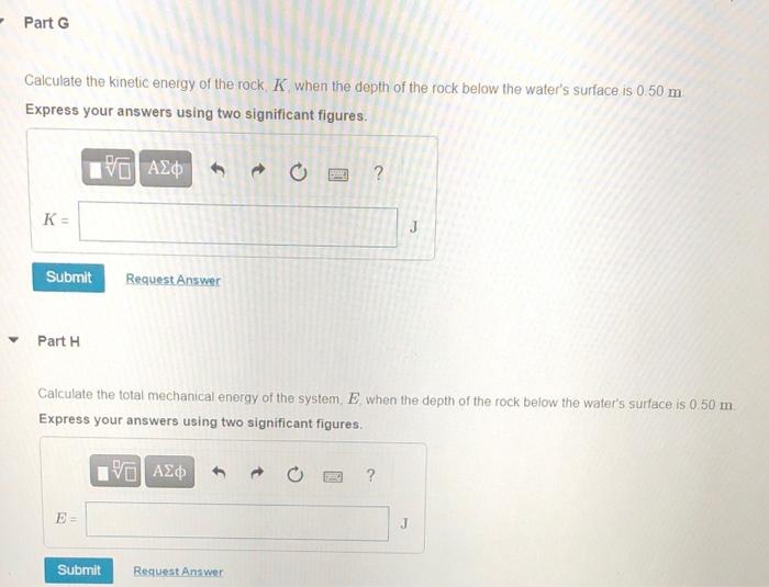 Solved A 2.2 kg rock is released from rest at the surface of | Chegg.com