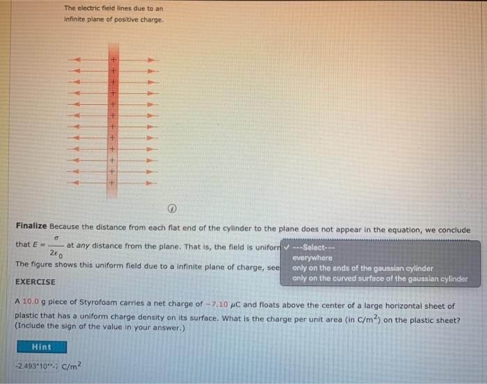 Solved A Plane of Charge Find the electric field due to an | Chegg.com