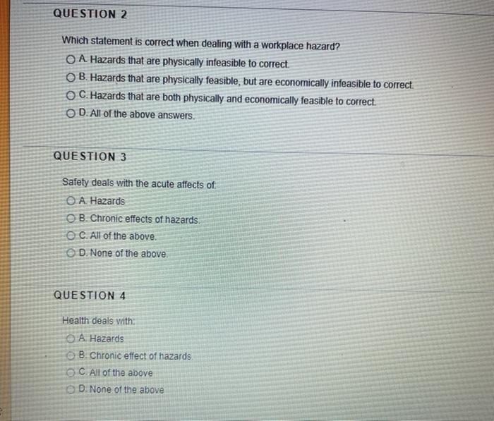 Solved QUESTION 2 Which statement is correct when dealing | Chegg.com