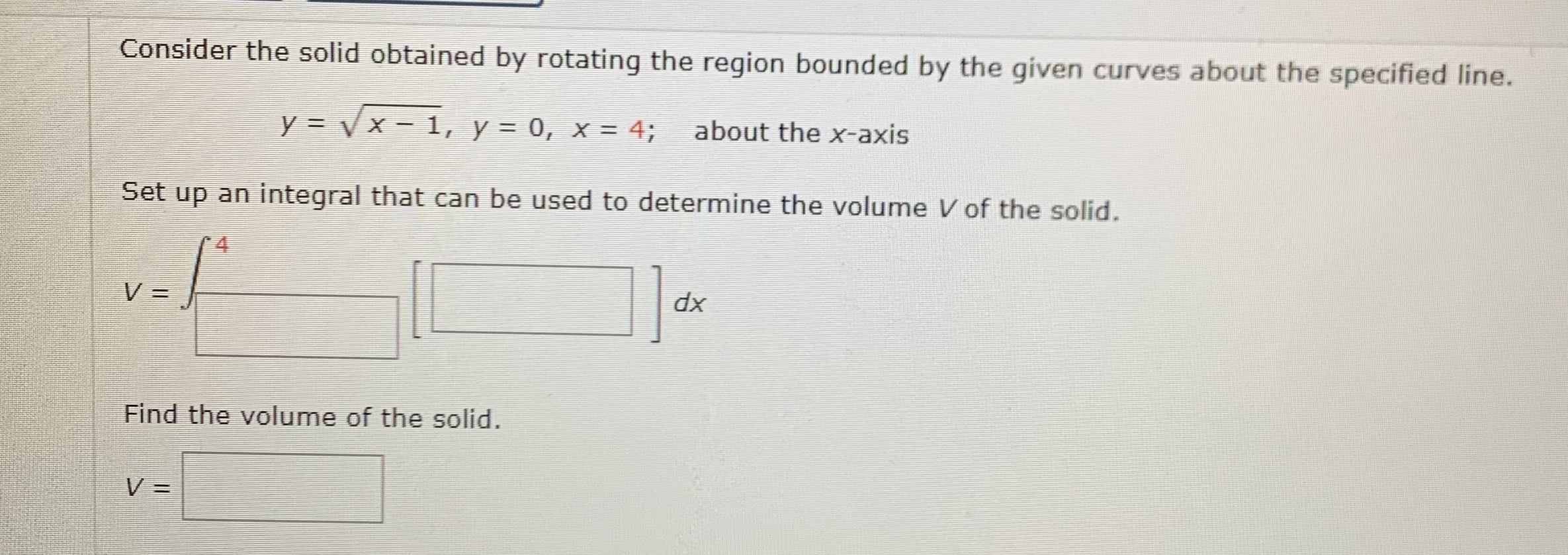 Solved Consider the solid obtained by rotating the region | Chegg.com