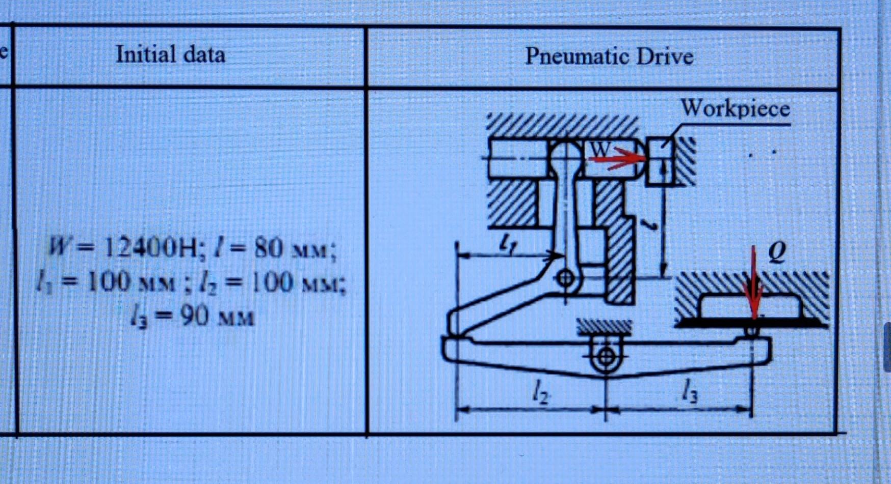 Solved Calculate of the parameters of clamping mechanism in