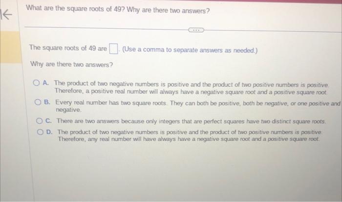 solved-what-are-the-square-roots-of-49-why-are-there-two-chegg