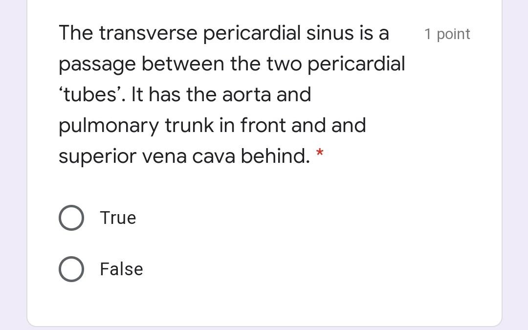 transverse pericardial sinus