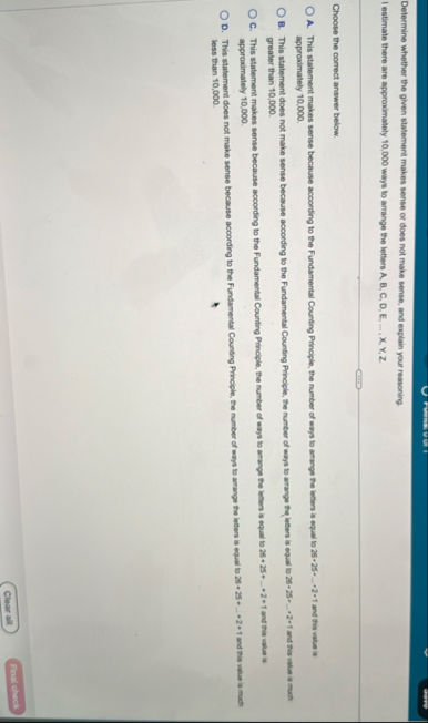 Solved Determine whether the given statement makes sense or | Chegg.com