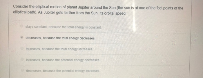 Solved Consider the elliptical motion of planet Jupiter | Chegg.com