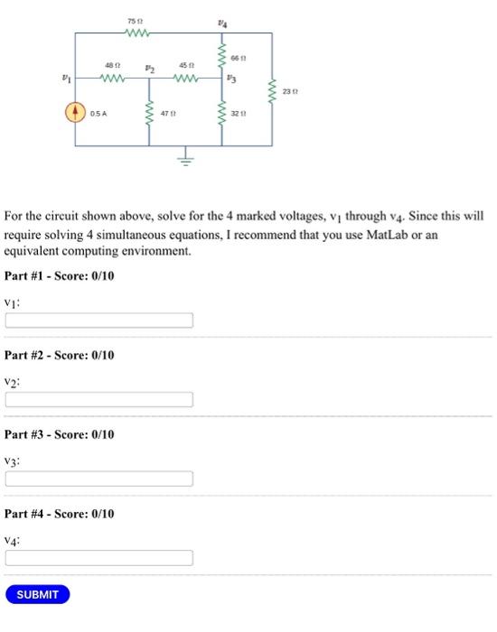 Solved For the circuit shown above, solve for the 4 marked | Chegg.com