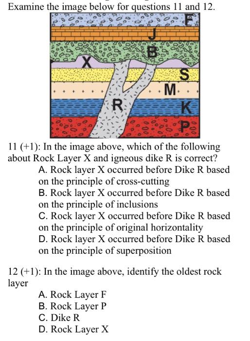 Solved Examine the image below for questions 11 and 12 .