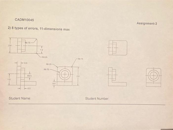 Solved CADM10045 Assignment-3 The drawings on the left is | Chegg.com