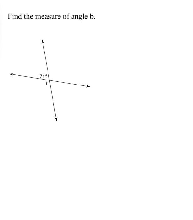 geometry assignment find the measure of angle b