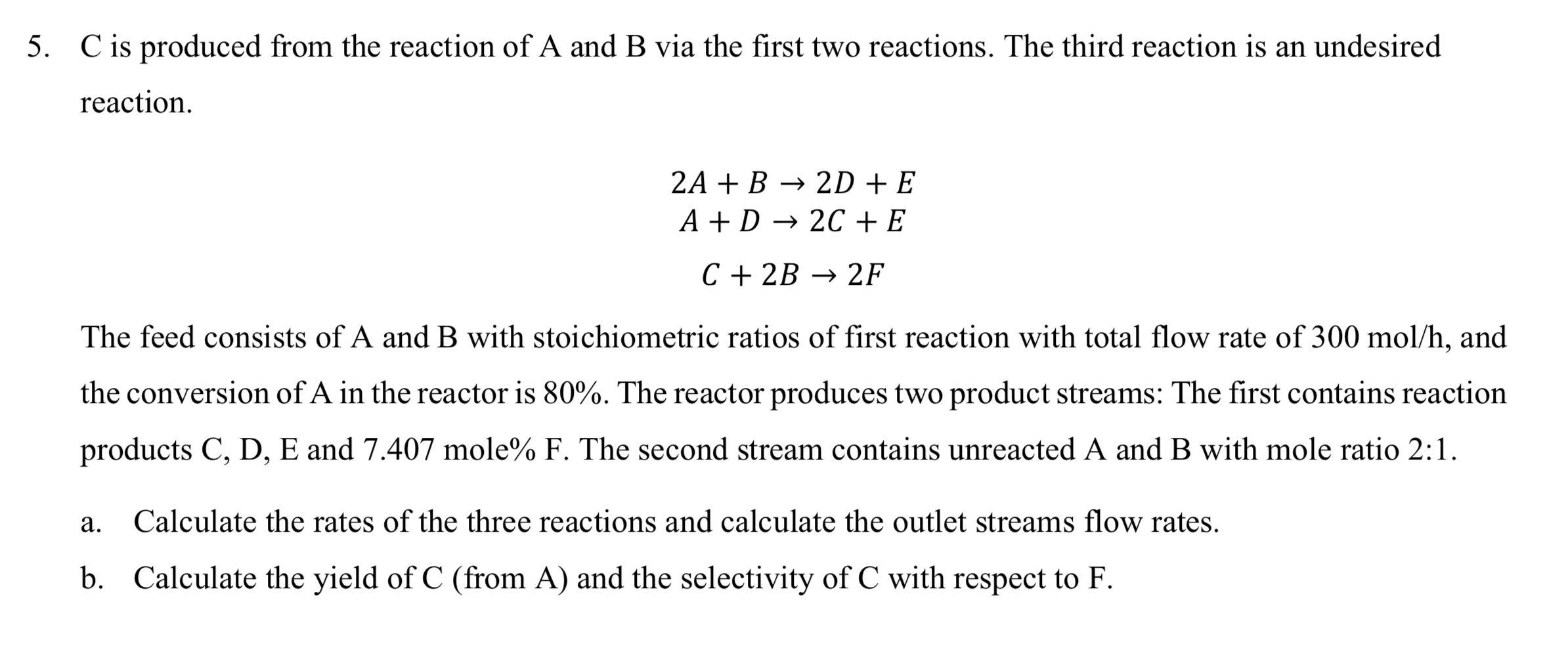 Solved C is produced from the reaction of A and B via the | Chegg.com