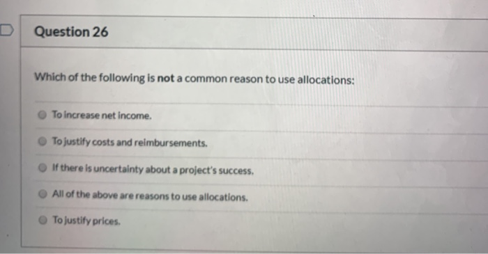 Solved Question 26 Which of the following is not a common | Chegg.com