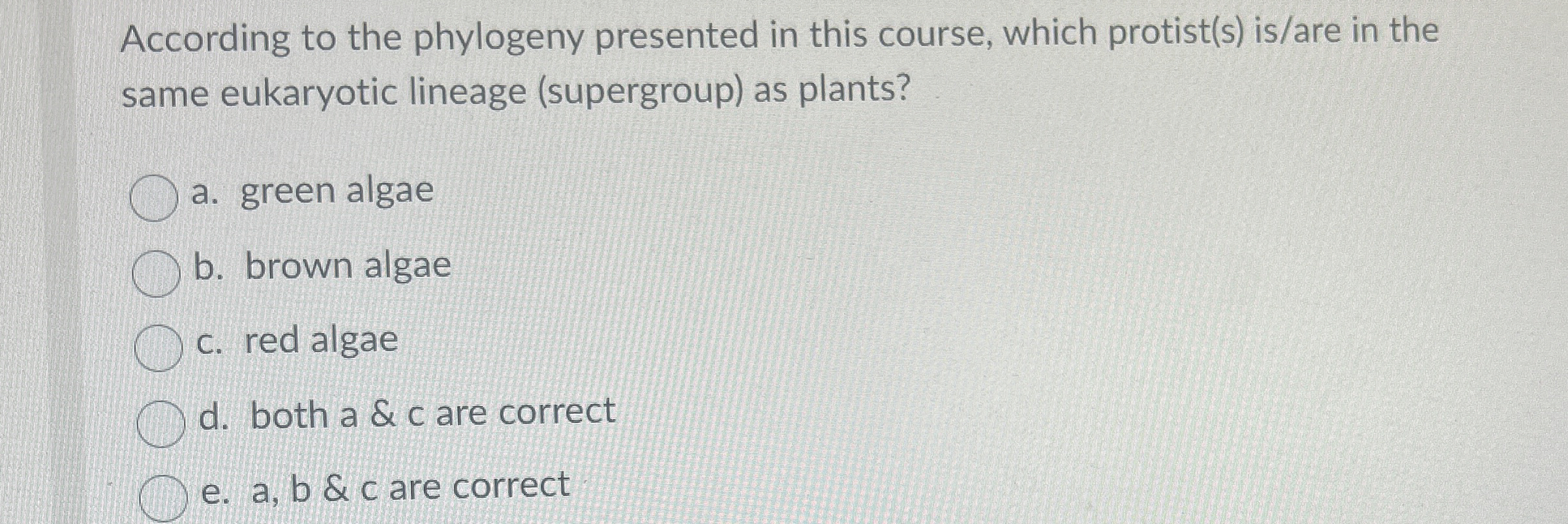 Solved According to the phylogeny presented in this course, | Chegg.com