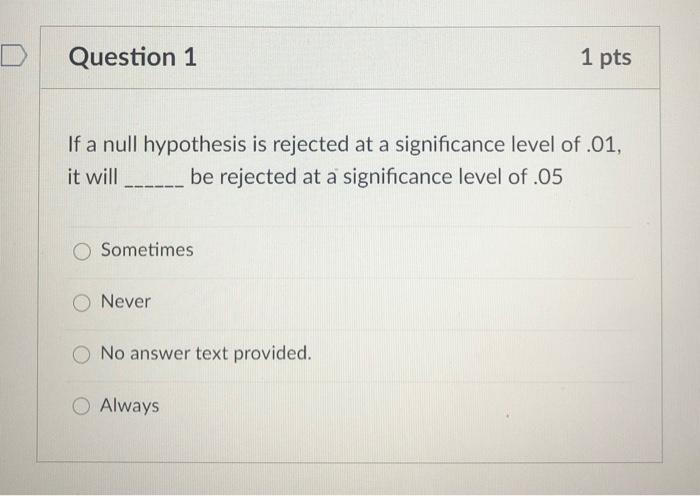 is null hypothesis always rejected