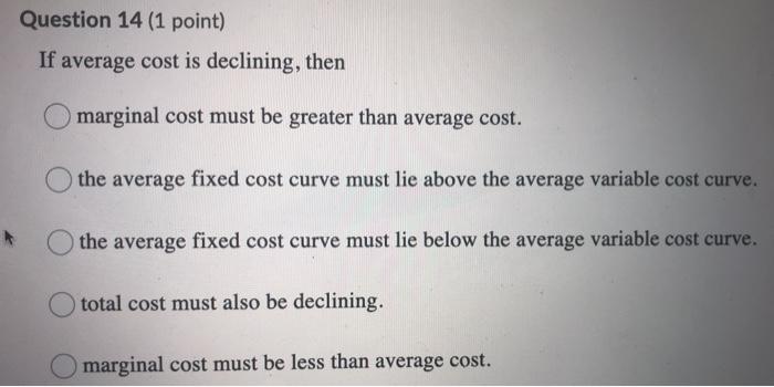 if average total cost is declining then