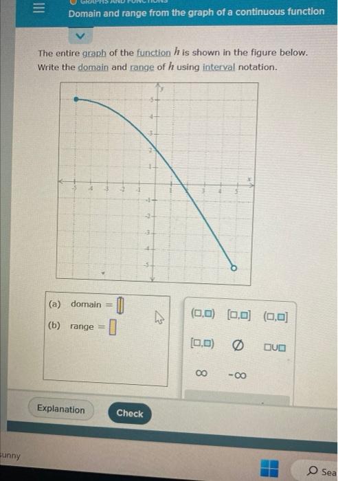 Solved The entire graph of the function h is shown in the | Chegg.com