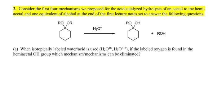 Solved 2. Consider The First Four Mechanisms We Proposed For 