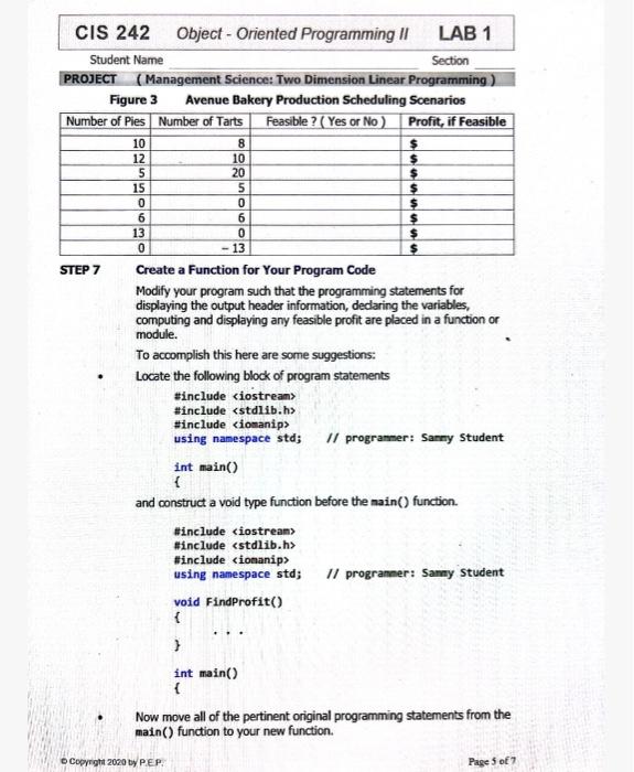 Solved Information about This Project Linear Programming is | Chegg.com