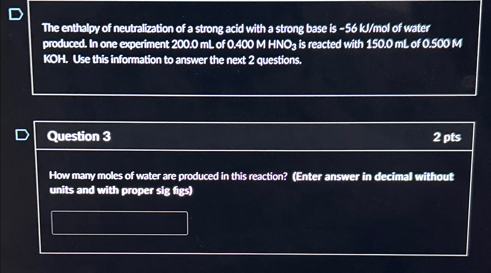 Solved The enthalpy of neutralization of a strong acid with | Chegg.com