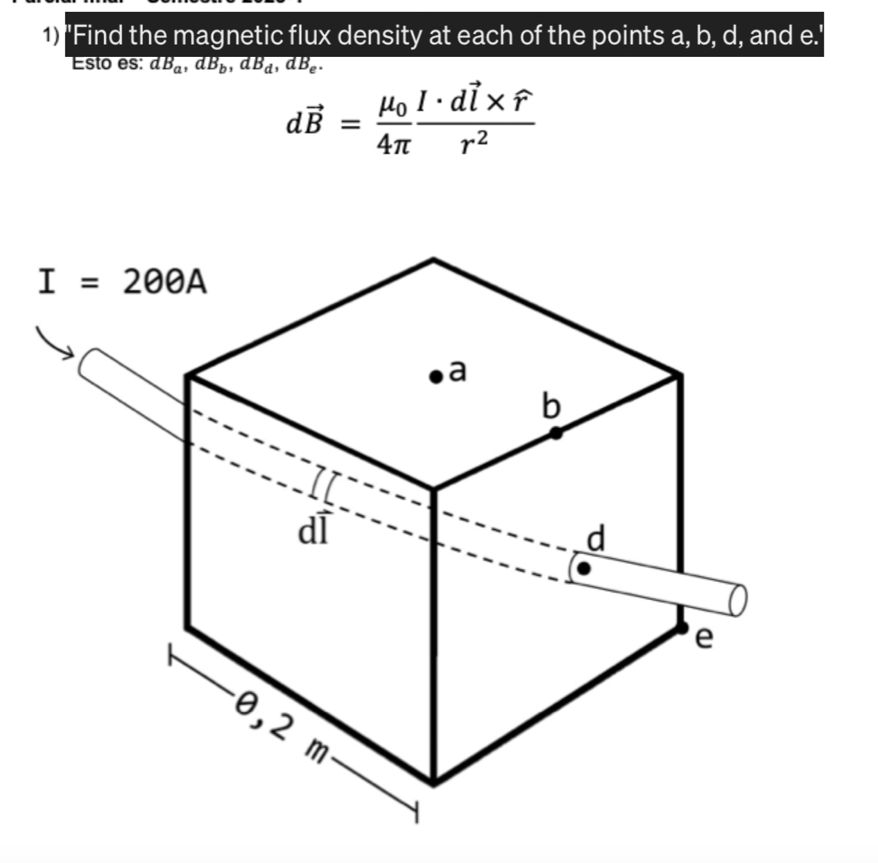 Solved 'Find the magnetic flux density at each of the points | Chegg.com