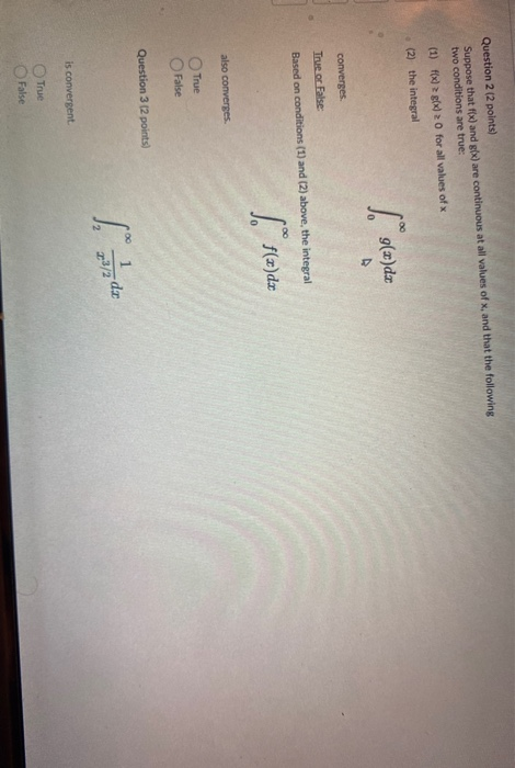 Solved Question 2 12 points) Suppose that f(x) and g(x) are | Chegg.com