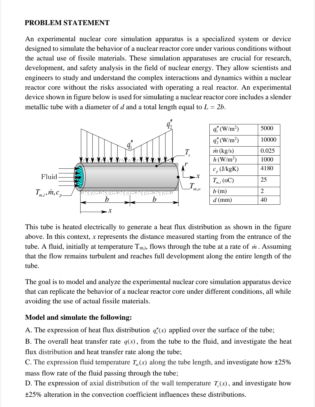 Solved PROBLEM STATEMENTAn experimental nuclear core | Chegg.com