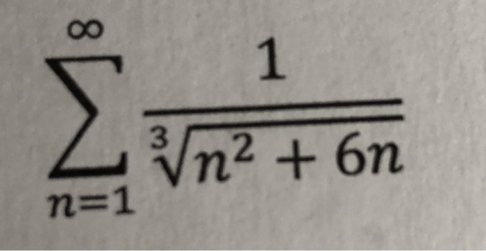 Solved oo ܢܕ 3n² n² ton n=1 | Chegg.com