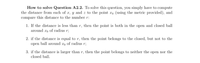 Solved A2.2. (3+3+3) For each of the following, state which | Chegg.com