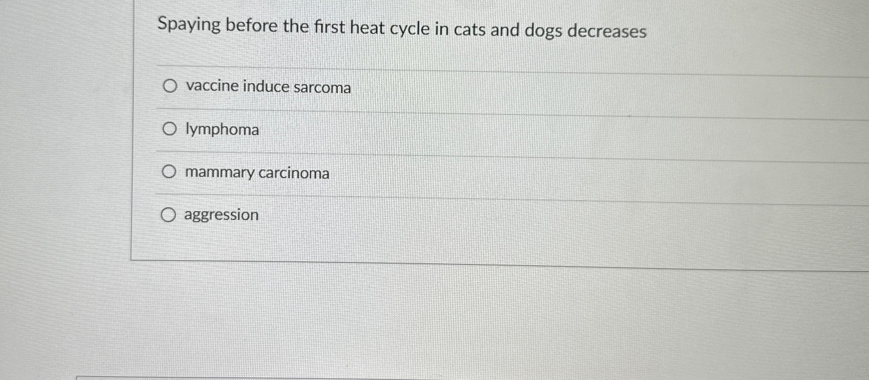 Solved Spaying before the first heat cycle in cats and dogs