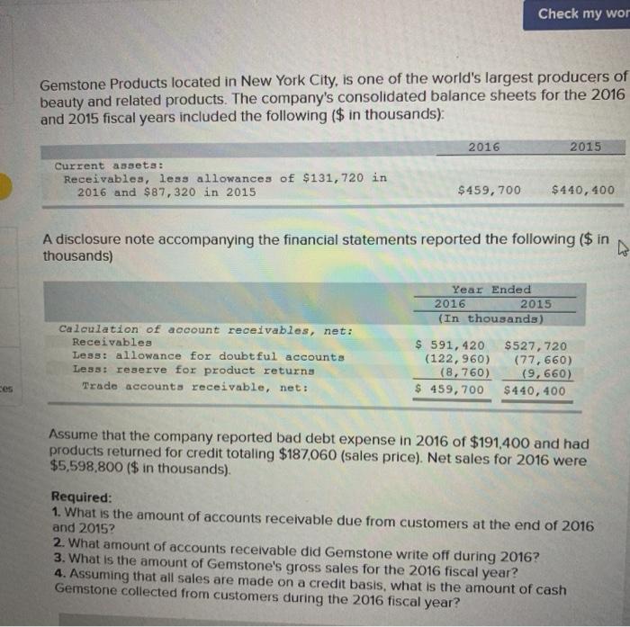 Solved assume that the company reported bad debt expense in