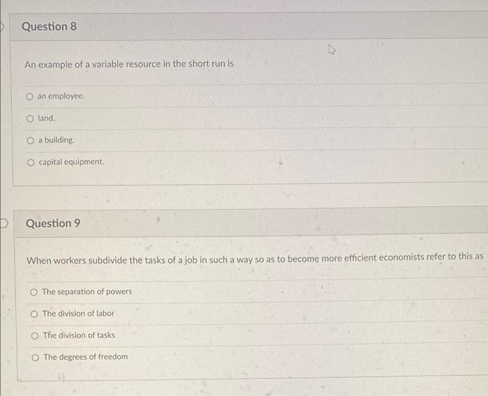 Solved Question 3 The Law of Diminishing Marginal Returns 65 | Chegg.com