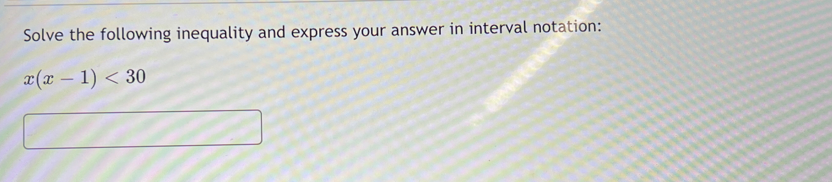 Solved Solve the following inequality and express your | Chegg.com