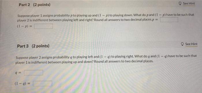 Solved Player 1 and player 2 are playing a simultaneous-move | Chegg.com