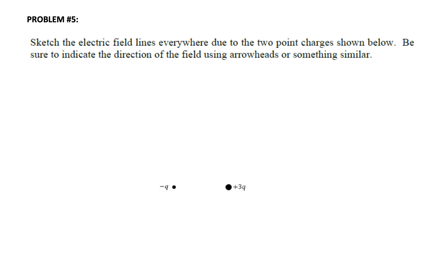 Solved Sketch the electric field lines everywhere due to the | Chegg.com
