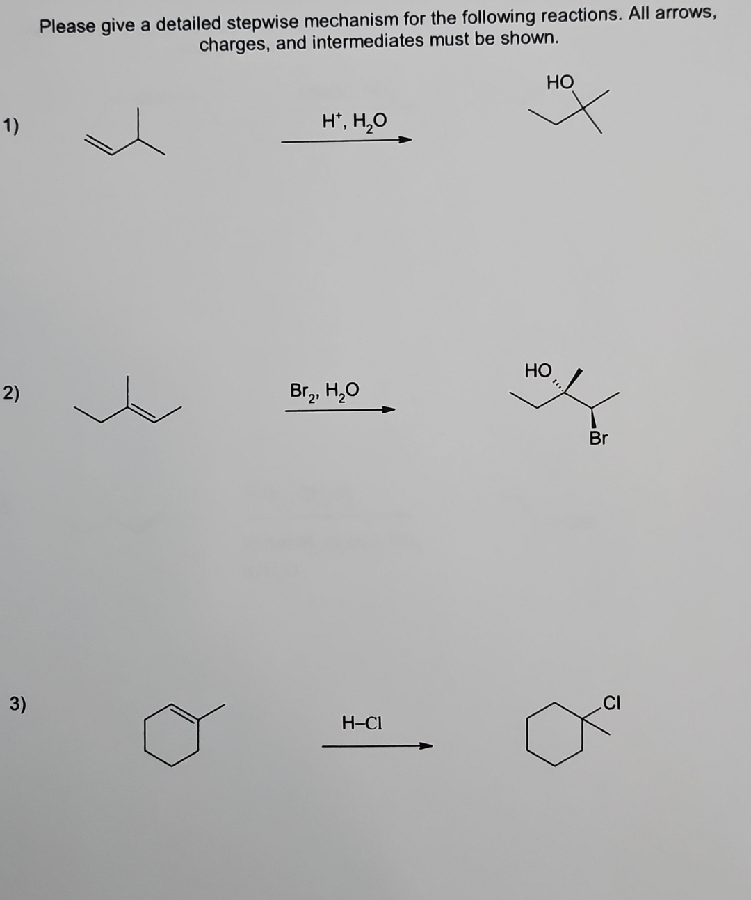Solved Please give a detailed stepwise mechanism for the | Chegg.com