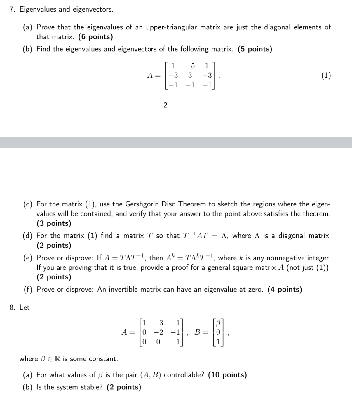 Solved Eigenvalues and eigenvectors.(a) ﻿Prove that the | Chegg.com