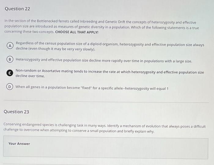 Solved Bottlenecked Ferrets Questions The following 4