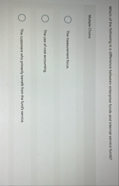 Solved Which of the following is a difference between | Chegg.com