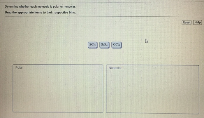 Solved Determine Whether Each Molecule Is Polar Or Nonpol